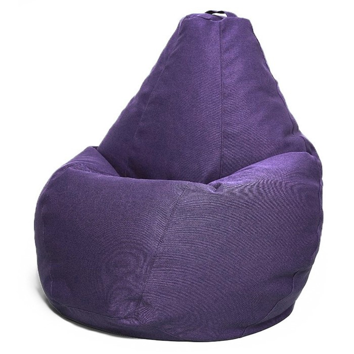 Кресло-мешок «Груша» Позитив, размер M, диаметр 70 см, высота 90 см, рогожка, цвет фиолетовый - Фото 1