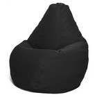 Кресло-мешок «Груша» Позитив, размер M, диаметр 70 см, высота 90 см, рогожка, цвет чёрный - фото 296412185