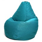 Кресло-мешок «Груша» Позитив, размер XL, диаметр 95 см, высота 125 см, рогожка, цвет голубой - фото 2164827