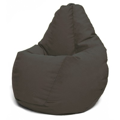 Кресло-мешок «Груша» Позитив Luma, размер M, диаметр 70 см, высота 90 см, велюр, цвет коричневый