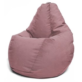 Кресло-мешок «Груша» Позитив Luma, размер M, диаметр 70 см, высота 90 см, велюр, цвет коричневый