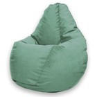 Кресло-мешок «Груша» Позитив Luma, размер M, диаметр 70 см, высота 90 см, велюр, цвет зелёный - фото 291427845