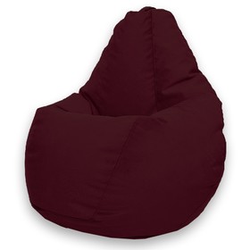 Кресло-мешок «Груша» Позитив Luma, размер XL, диаметр 95 см, высота 125 см, велюр, цвет бордовый