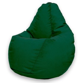Кресло-мешок «Груша» Позитив Luma, размер XXL, диаметр 105 см, высота 130 см, велюр, цвет зелёный