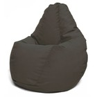Кресло-мешок «Груша» Позитив Luma, размер XXXL, диаметр 110 см, высота 145 см, велюр, цвет коричневый - Фото 1
