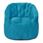Кресло Челси, размер 85х85 см, ткань велюр, цвет голубой - фото 291932001