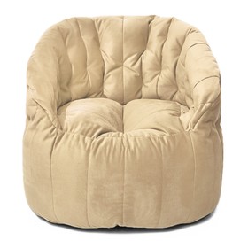 Кресло Челси, размер 85х85 см, ткань велюр, цвет молочный