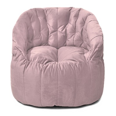 Кресло Челси, размер 85х85 см, ткань велюр, цвет розовый