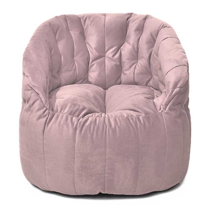 Кресло Челси, размер 85х85 см, ткань велюр, цвет розовый - Фото 1
