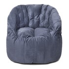 Кресло Челси, размер 85х85 см, ткань велюр, цвет серый - фото 291428051