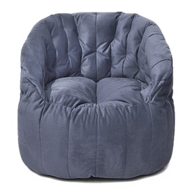 Кресло Челси, размер 85х85 см, ткань велюр, цвет серый