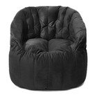 Кресло Челси, размер 85х85 см, ткань велюр, цвет чёрный - фото 291428057