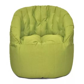 Кресло Челси, размер 85х85 см, ткань ткань рогожка, цвет зелёный