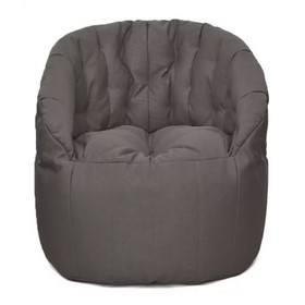 Кресло Челси, размер 85х85 см, ткань ткань рогожка, цвет серый