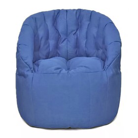Кресло Челси, размер 85х85 см, ткань ткань рогожка, цвет синий