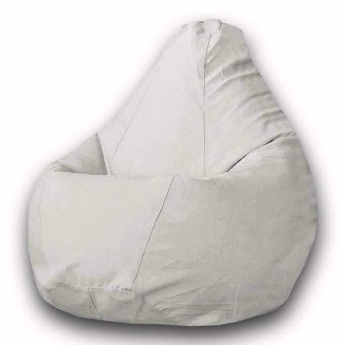 Кресло-мешок «Груша» Позитив Modus, размер M, диаметр 70 см, высота 90 см, велюр, цвет серый - Фото 1