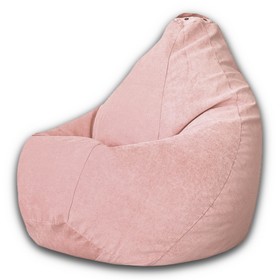 Кресло-мешок «Груша» Позитив Modus, размер M, диаметр 70 см, высота 90 см, велюр, цвет розовый