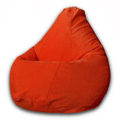 Кресло-мешок «Груша» Позитив Modus, размер M, диаметр 70 см, высота 90 см, велюр, цвет красный