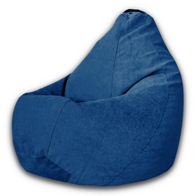 Кресло-мешок «Груша» Позитив Modus, размер M, диаметр 70 см, высота 90 см, велюр, цвет синий
