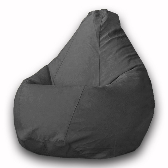 Кресло-мешок «Груша» Позитив Modus, размер M, диаметр 70 см, высота 90 см, велюр, цвет серый - Фото 1