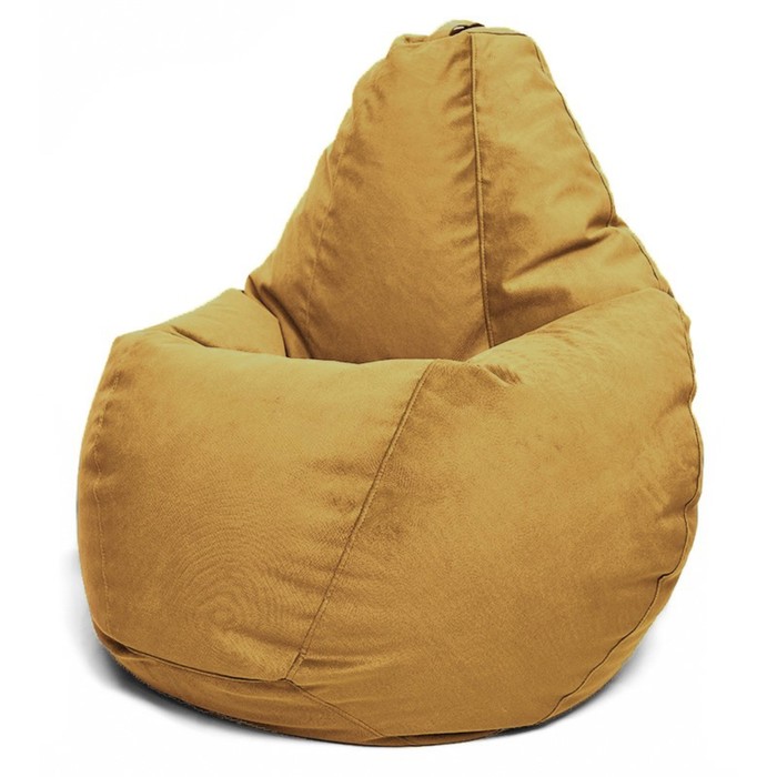 Кресло-мешок Комфорт, размер 90х115 см, ткань велюр, цвет оранжевый - Фото 1