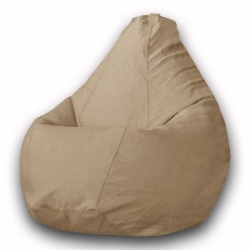 Кресло-мешок «Груша» Позитив Modus, размер L, диаметр 80 см, высота 100 см, велюр, цвет бежевый