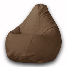 Кресло-мешок «Груша» Позитив Modus, размер L, диаметр 80 см, высота 100 см, велюр, цвет коричневый