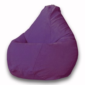 Кресло-мешок «Груша» Позитив Modus, размер L, диаметр 80 см, высота 100 см, велюр, цвет фиолетовый