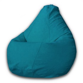 Кресло-мешок «Груша» Позитив Modus, размер L, диаметр 80 см, высота 100 см, велюр, цвет бирюзовый