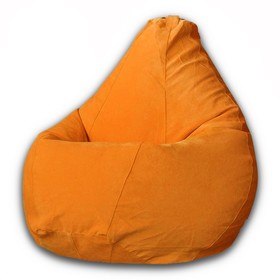 Кресло-мешок «Груша» Позитив Modus, размер XL, диаметр 95 см, высота 125 см, велюр, цвет оранжевый