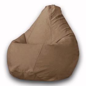 Кресло-мешок «Груша» Позитив Modus, размер XXL, диаметр 105 см, высота 130 см, велюр, цвет коричневый