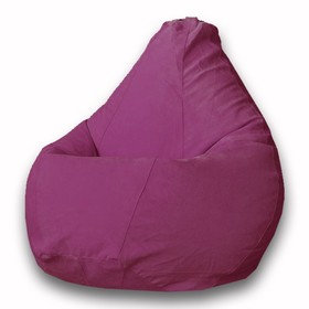 Кресло-мешок «Груша» Позитив Modus, размер XXL, диаметр 105 см, высота 130 см, велюр, цвет фиолетовый