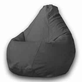 Кресло-мешок «Груша» Позитив Modus, размер XXL, диаметр 105 см, высота 130 см, велюр, цвет серый