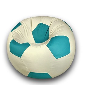 Кресло-мешок «Мяч», размер 70 см, см, искусственная кожа, цвет бежевый, голубой