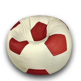 Кресло-мешок «Мяч», размер 70 см, см, искусственная кожа, цвет бежевый, красный