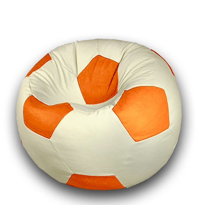 Кресло-мешок «Мяч», размер 70 см, см, искусственная кожа, цвет бежевый, оранжевый - Фото 1