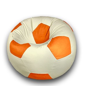 Кресло-мешок «Мяч», размер 80 см, см, искусственная кожа, цвет бежевый, оранжевый