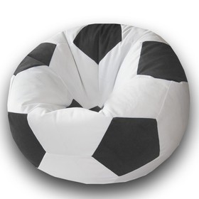 Кресло-мешок «Мяч», размер 70 см, см, велюр, цвет белый, черный