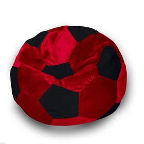 Кресло-мешок «Мяч», размер 80 см, см, велюр, цвет красный, черный