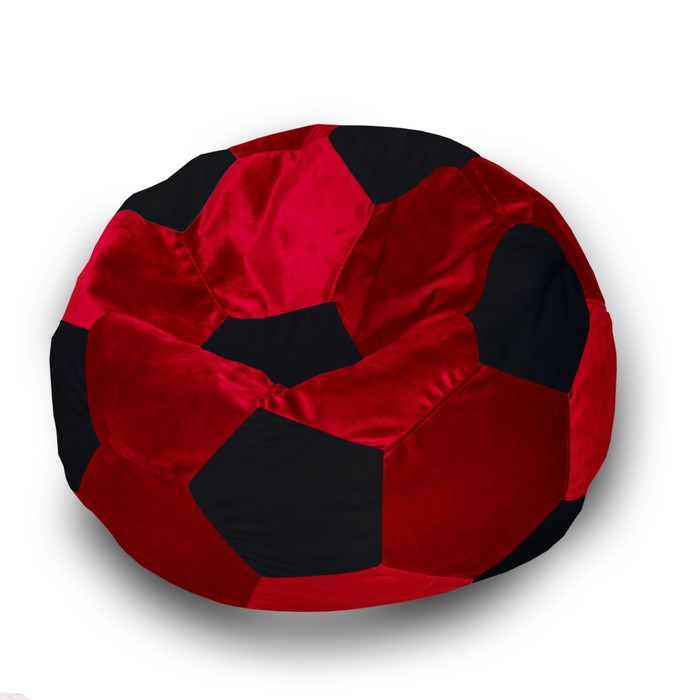 Кресло-мешок «Мяч», размер 100 см, см, велюр, цвет красный, черный
