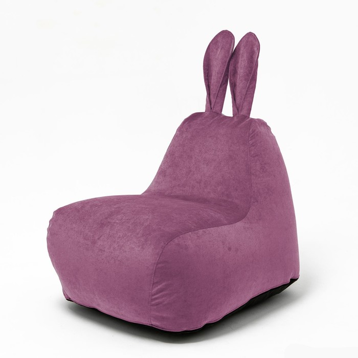 Кресло-мешок «Зайчик», размер 80x90 см велюр, цвет малиновый