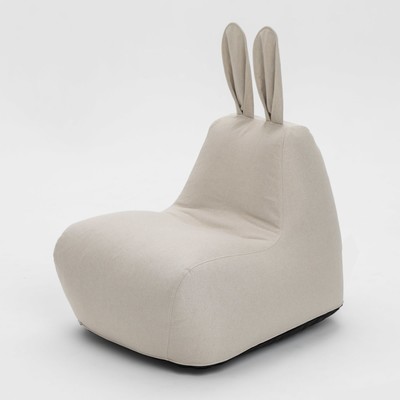 Кресло-мешок «Зайчик», размер 80x90 см рогожка, цвет бежевый
