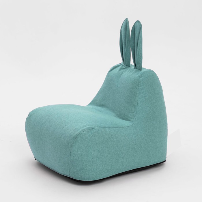 Кресло-мешок «Зайчик», размер 80x90 см рогожка, цвет голубой