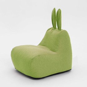 Кресло-мешок «Зайчик», размер 80x90 см рогожка, цвет зелёный