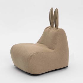 Кресло-мешок «Зайчик», размер 80x90 см рогожка, цвет коричневый
