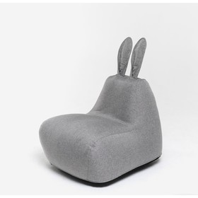 Кресло-мешок «Зайчик», размер 80x90 см рогожка, цвет серый