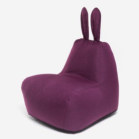 Кресло-мешок «Зайчик», размер 80x90 см рогожка, цвет фиолетовый
