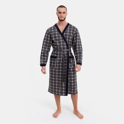 Халат мужской, цвет коричневый, размер 54