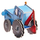 3D конструктор из пенокартона, Синий трактор, 2 листа - фото 6661287