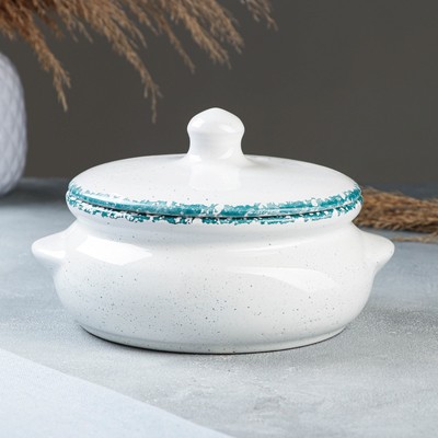 Горшочек для запекания Борисовская керамика «Варадеро», 700 мл, 15×9 см, белый